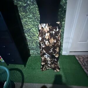 Floral Brown  Skirt p77